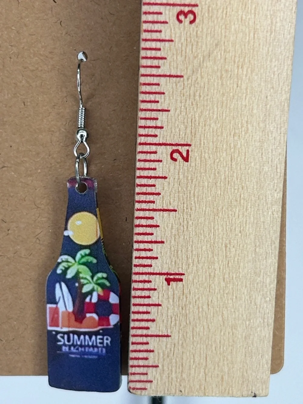Summer Beach Bottle Dangle Earrings Fashion Jewelry